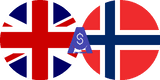 نرخ تبدیل پوند انگلیس به کرون نروژ