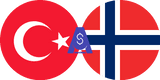 نرخ تبدیل لیر ترکیه به کرون نروژ