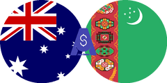 Exchange rate Australian dollar to Turkmenistani Manat