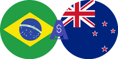 Exchange rate Brazilian Real to New zealand dollar