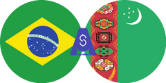 Exchange rate Brazilian Real to Turkmenistani Manat