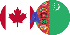 Exchange rate Canadian dollar to Turkmenistani Manat