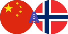 Exchange rate Chinese Yuan to Norwegian Krone