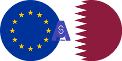 Exchange rate Euro Cash to Qatari Riyal