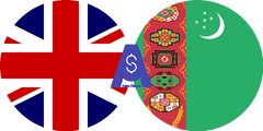 Exchange rate British Pound to Turkmenistani Manat