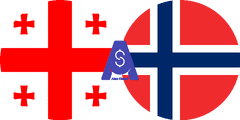 نرخ تبدیل لاری گرجستان به کرون نروژ