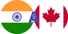 Exchange rate Indian Rupee to Canadian dollar