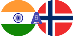 Exchange rate Indian Rupee to Norwegian Krone