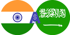 Exchange rate Indian Rupee to Saudi Arabian Riyal