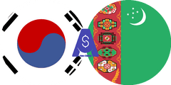 نرخ تبدیل وون کره جنوبی به منات ترکمنستان
