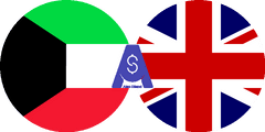 Exchange rate Kuwaiti Dinar to British Pound