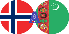 Exchange rate Norwegian Krone to Turkmenistani Manat