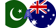 Exchange rate Pakistani Rupee to Australian dollar