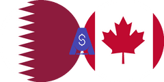 Exchange rate Qatari Riyal to Canadian dollar