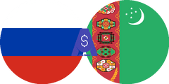 نرخ تبدیل روبل روسیه به منات ترکمنستان