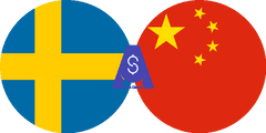 Exchange rate Swedish Krona to Chinese Yuan