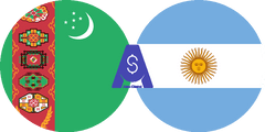 Exchange rate Turkmenistani Manat to Argentine Peso