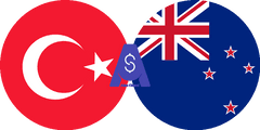Exchange rate Turkish Lira to New zealand dollar