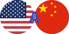 Exchange rate dollar Cash to Chinese Yuan