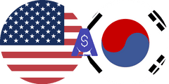 Exchange rate dollar Cash to South Korean Won