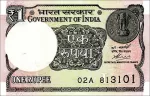 banknote 1 Hindistan Rupisi