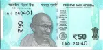 banknote 50 Hindistan Rupisi