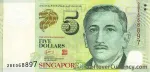 banknote 5 Singapur Doları