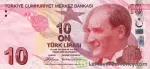 banknote 10 Turkish Lira