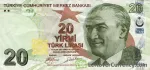 banknote 20 Turkish Lira