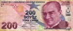 banknote 200 Turkish Lira