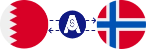 Bahreyn Dinarı ile Norveç Kronu arasındaki döviz kuru