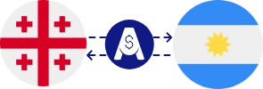 Exchange rate from Georgian Lari to Argentine Peso