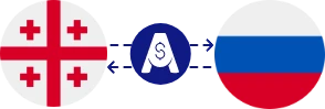 Exchange rate from Georgian Lari to Russian Ruble