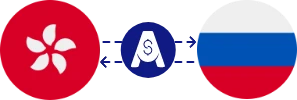 Exchange rate from Hong Kong Dollar to Russian Ruble