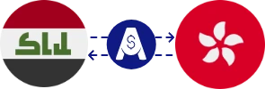 Irak Dinarı ile Hong Kong Doları arasındaki döviz kuru