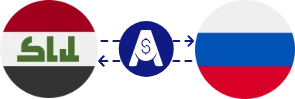 Exchange rate from Iraqi Dinar to Russian Ruble