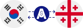 Güney Kore Wonu ile Gürcistan Larisi arasındaki döviz kuru
