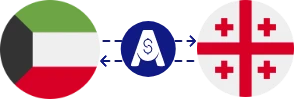Exchange rate from Kuwaiti Dinar to Georgian Lari