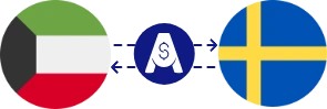 Exchange rate from Kuwaiti Dinar to Swedish Krona