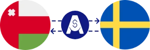 نرخ تبدیل ریال عمان به کرون سوئد