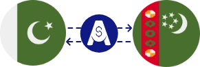 Exchange rate from Pakistani Rupee to Turkmenistani Manat
