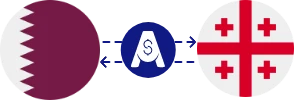 Exchange rate from Qatari Riyal to Georgian Lari