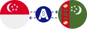 نرخ تبدیل دلار سنگاپور به منات ترکمنستان