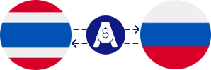 Exchange rate from Thai Baht to Russian Ruble