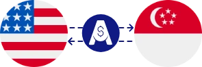 Exchange rate from US Dollar to Singapore Dollar